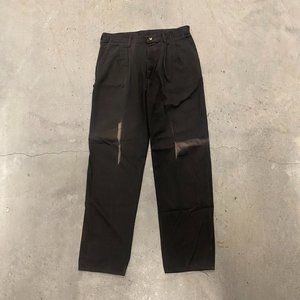 Vintage 90s Pleated Black Baggy Relaxed Slacks Pants